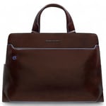 Fashion Two Handle Bag PIQUADRO Blue Square Brown - CA6590B2-MO