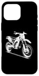 Coque pour iPhone 16 Pro Max Dirt Bike 3D Wireframe – Vintage Moto Lover