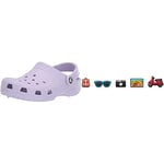 Crocs Classic U, Sabots Mixte Adulte, Violet (Lavender), 36/37 EU Shoe Charm 5-Pack | Personalize with Jibbitz for, Breloques de Chaussure Mixte Adulte, Voyage, Taille Unique