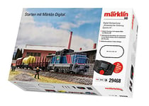 Märklin 29468 – Kit de démarrage numérique pour train de marchandises suédois époque 6, piste H0 modèle ferroviaire, de nombreuses fonctions sonores, avec rails de voie Mobile Station C, 49,9 x 3,5 x 5 cm