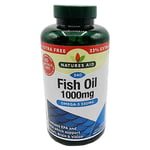 Natures Aid Fish Oil Omega 3 330mg EPA DHA 240 Softgels Gluten Dairy Yeast Free