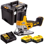 DeWalt DCS335N 18V Brushless Grip Jigsaw With 2 x 5Ah Batteries Charger in Case