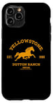 Coque pour iPhone 11 Pro Yellowstone Dutton Ranch Est. 1886 Running Horse Brown Logo