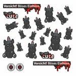 Sticker bicycle film 22 pieces sticker set e-bike caution evil unicorn