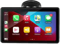 Moniteur Sans Fil Apple Carplayer Android Auto, Récepteur D'autoradio Portable À Écran Tactile Full Hd De 7"", Stéréo De Voiture Avec Lien Miroir, Bluetooth Monté Sur Le Pare-Brise [Pho065660]