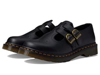 Dr. Martens Women's Vegan 8065 Mary Jane Flat, Black Felix Rub Off, 5 UK