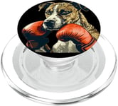 Costume de chien de boxe cool pour les fans d'animaux et de gants de combat PopSockets PopGrip pour MagSafe