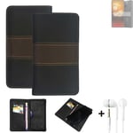 Phone Case + earphones for Asus ROG Phone 8 Pro Wallet Cover Bookstyle protectiv