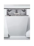 Indesit Dsio3T224Ezukn 10-Place Slimline Integrated Dishwasher - Silver - Dishwasher Only