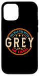 Coque pour iPhone 15 Pro Gris The Man The Myth The Legend Vintage Personnalisé