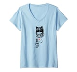 The Dark Knight Rises Catwoman Cat Gun T-Shirt avec Col en V