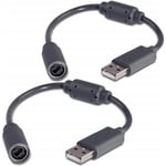 ( Lot de 2)Cable Adaptateur Embout USB pour Manette Filaire Xbox 360 sur PC