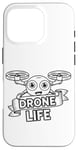 Coque pour iPhone 16 Pro Drone Pilot RC Quadcopter Drone Racer Cartoon