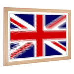 Big Box Art Framed Print of Union Jack British Flag (3) Design | Wall Art Picture | Home Decor for Kitchen, Living, Dining Room, Bedroom, Hallway, Office, Oak, A2 / 24.5x18 Inch / 62x45cm