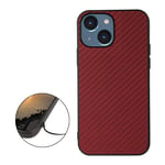 Trolsk Thin Carbon Fiber Case (iPhone 15) - Röd