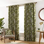 HELENA SPRINGFIELD Paloma Lined Curtains Willow, 100% COTTON DUCK WEFT SLUB, 167 x 228 cm