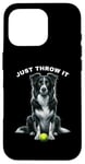 Coque pour iPhone 16 Pro Just Throw It Working Border Collie Herding Ball pour chien