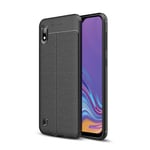 Samsung Galaxy A10      Leather Texture Case    Black