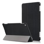 Coque Huawei MediaPad M5 Lite 10 - Slim & Léger PU Cuir Housse avec Support Étui Huawei MediaPad M5 Lite 10 (2018) - Noir