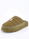 Polo Ralph Lauren Scuff Quilted Mule Slippers - Khaki, Khaki, Size 7, Men