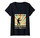 Womens One of us two plays better than you Frisbee Disc Golf V-Neck T-Shirt