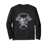 Bruce Lee Legacy Silver Dragon Face Long Sleeve T-Shirt