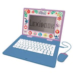 Lexibook, Disney Stitch, Bilingual and Educational Laptop ENGLISH/FRENCH, Toy for Children, 170 Activities to Learn, Play Games and Music, Large Screen, Blue/Purple, JC599Di1