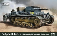 Plastic Model Pz.Kpfw. Ii Ausf. B German Light Tank With Fuel Trailer