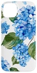 Coque pour iPhone 14 Plus Aquarelle Floral Bleu Hortensias Pretty Blue Floral