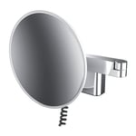 Miroir de rasage et cosmétique à LED 2-bras. 5-fois rond. D: 209 mm Y