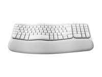 Logitech Ergo Series Wave Keys for Mac - Clavier - sans fil - Bluetooth LE - QWERTZ - Allemand - blanc cassé