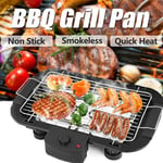 Indoor Table Top Electric Barbecue BBQ Grill Smoke Free Portable Griddle Camping