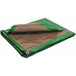 Tecplast - Bâche Brise Vue 4x5 m HQ250BV Verte et Marron - Haute Performance - Brise vent occultant - Pare vue jardin