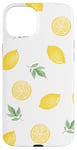 Coque pour iPhone 15 Plus Jaune Citrons Fond Blanc Printemps Été