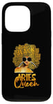 Coque pour iPhone 13 Pro Afro Hair Art Aries Queen Février Anniversaire