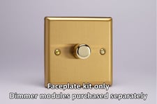 Varilight WB1 Matrix Faceplate Kit, classic brushed brass, 1-gang