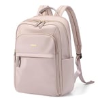 GOLF QUALITY Sac à Dos Ordinateur Femme, Sac a dos voyage cabine avion 14 Pouces pour Collège, Sac a dos Loisir Travail Affaire, Rose Gris