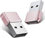 Adaptateur Usb Vers Usb C 2 Pack,Type C Femelle Usb A Mâle Convertir Chargeur Pour Apple Watch 8 9,Iphone 16 15 14 13 12 Pro Max Xr Se,Ipad 10 Air 4 5 Mini 6,Samsung Galaxy A55 A54[CAB133384]