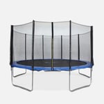 Trampoline rond D. 460cm bleu avec son filet de protection - Neptune - Trampoline de jardin 460 cm 4m, Qualité PRO. , Normes EU.