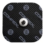 Compex I Sachet de 4 électrodes noires 5x5 cm pour électrostimulateur Compex I Compatibles avec les électrostimulateurs Compex avec ou sans câble