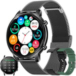 Montre Connectée Homme Avec Appel Bluetooth 5.0/Numérotation,Smartwatch Compatible Samsung Huawei Xiaomi Android Ios Podometre Montre Sport Cardiofrequencemetre Etanche Ip67 Gps Partagé (Noir)