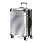 Swiss Gear 7782 Valise Rigide Extensible avec roulettes pivotantes Argenté Taille M 61 cm