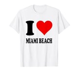 Heart Motif "I Love Miami Beach" T-Shirt