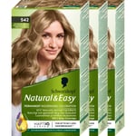 Schwarzkopf Schwarzkopf Natural&Easy 542 Opal Mellan Askblond 3-pack