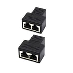 Splitter Ethernet RJ45 Cable Adapter 1 Male To 2/3 Female Port LAN Network Connector Wire Ethernet RJ45 Cable Adapter -Black 1 To 2