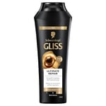 Schwarzkopf - Gliss - Shampoing Ultimate Repair - Cheveux secs/très abîmés - 89% d'ingrédients d'origine naturelle - Flacon de 250ml