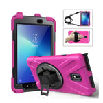 Samsung Galaxy Tab Active 2 X-muotoinen yhdistelmäkotelo - Ruusu Pinkki