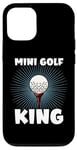 Coque pour iPhone 13 Pro Mini joueur amateur de golf King Lover pour homme et garçon