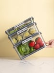 7001 Gray 7L Refrigerator Organizer Transparent Food-Grade Pet Plastic Thicke UK