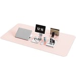 YSAGi Non-Slip Desk Pad, Waterproof PVC Leather Desk Table Protector, Ultra Thin Large Mouse Pad, Easy Clean Laptop Desk Writing Mat for Office Work/Home/Decor (120 x 60 cm, Pink)